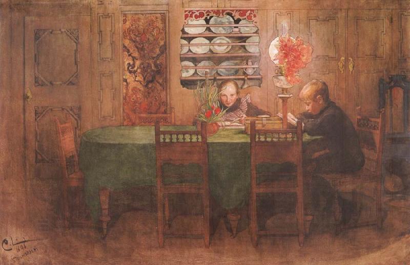 Carl Larsson Homework China oil painting art